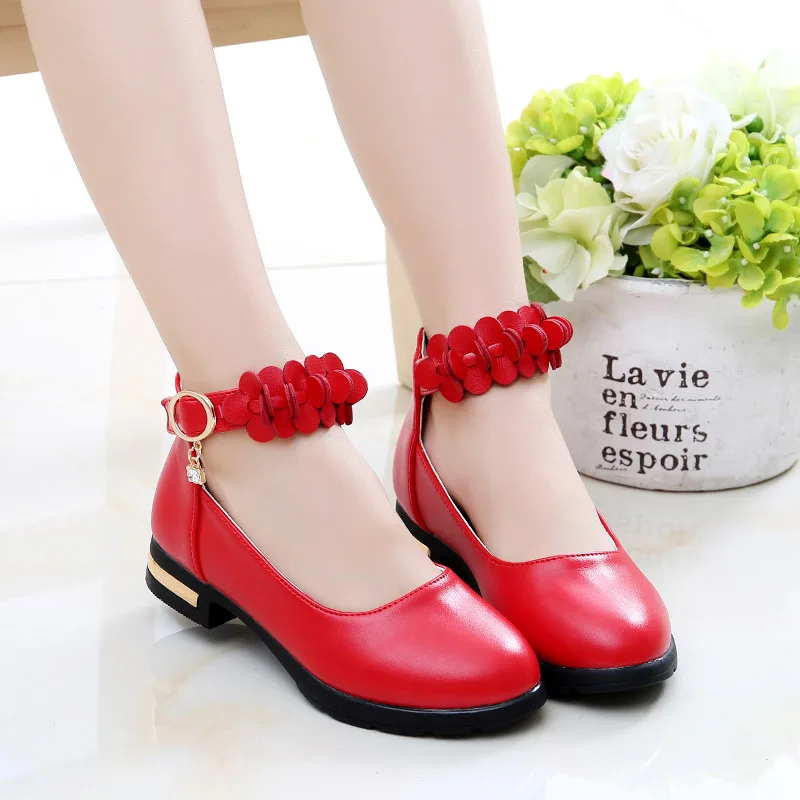 Childrens Student Black leather Shoes Girl Princess Dancing shoes Kids Wedding Party Shoes For Girls 4 5 6 7-15T Red White Black Childrens Student Black leather Shoes Girl Princess Dancing shoes Kids Wedding Party Shoes For Girls 4 5 6 7-15T Red White Black