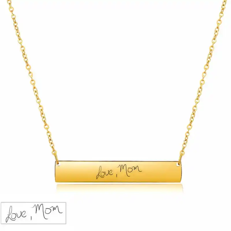 Custom Handwriting Necklace Personalized Jewelry Mom Handwriting Necklace Personalized