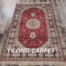 YILONG 5'x8' красный роскошный персидский традиционный шелковый ковер изысканные типы восточные ковры(ZW048M5x8