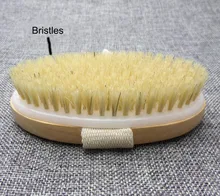 1pc hot sale Natural Wooden Brush Bathroom Accessories Bristle wooden brush Bath Brush sponge 12 5
