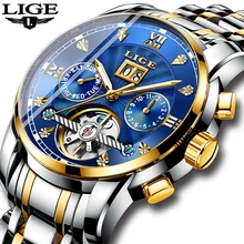 Relogio Masculino LIGE Mens Watches Top Brand Luxury Automatic Mechanical Watch Men Full Steel Business Waterproof Sport Watches Relogio Masculino LIGE Mens Watches Top Brand Luxury Automatic Mechanical Watch Men Full Steel Business Waterproof Sport Watches
