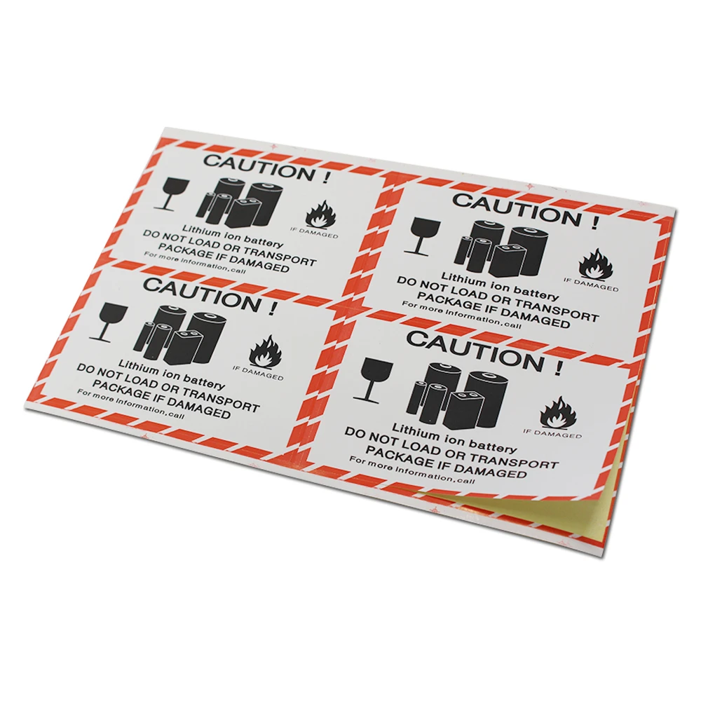 Lithium battery warning label