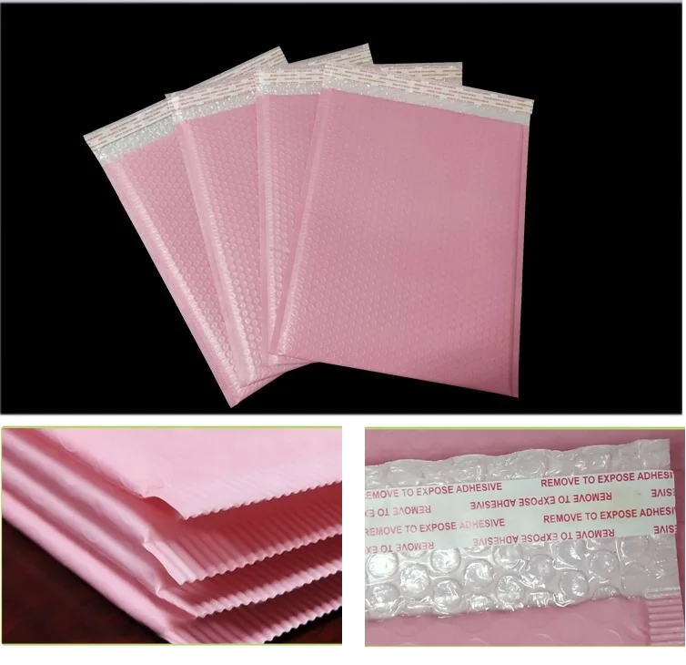 

10pcs Pink Retail large bubble bag paper envelope padded bubble courier bubble bag,bubble mailer shipping bag