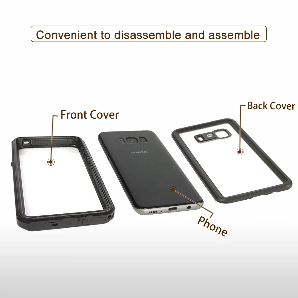 Original Waterproof Case Cover for Samsung S8 S9 Plus Outdoor Summer Swimming Shockproof Case for Samsung Galaxy S8P S9Plus