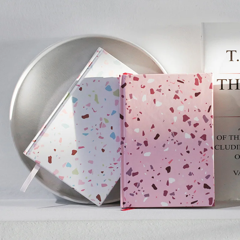 

Note For Hardcover Creative Colorful Stone Theme Notebook Gift 96 Sheets Grid+Blank Paper DIY Agenda Planner Sketchbook Supply