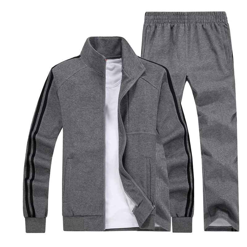 

Big Size 5XL 6XL 7XL 8XL Men Sports Suits Fitness Sportswear Keep Warm Gym Clothing Knitted Fabric Running Jogging Sets