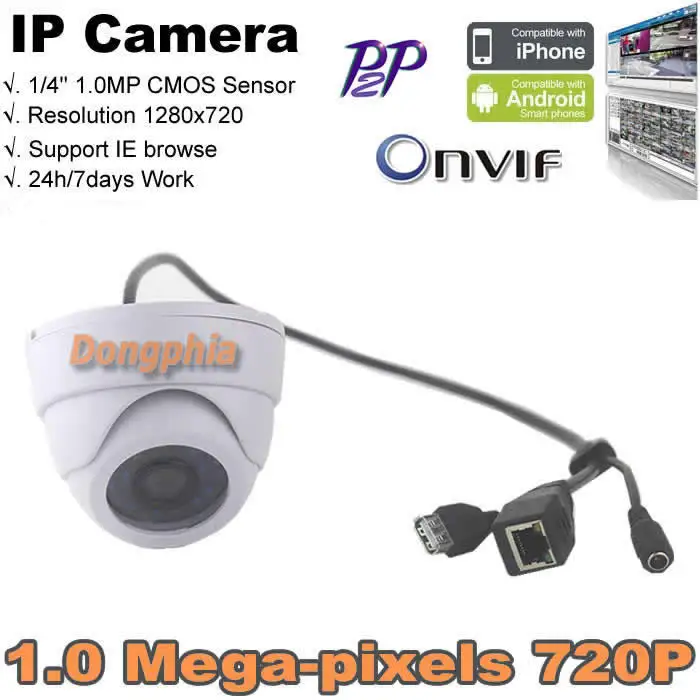 720P 1MP Megapixel 1/4" CMOS Sensor HD 1280x720 H.264