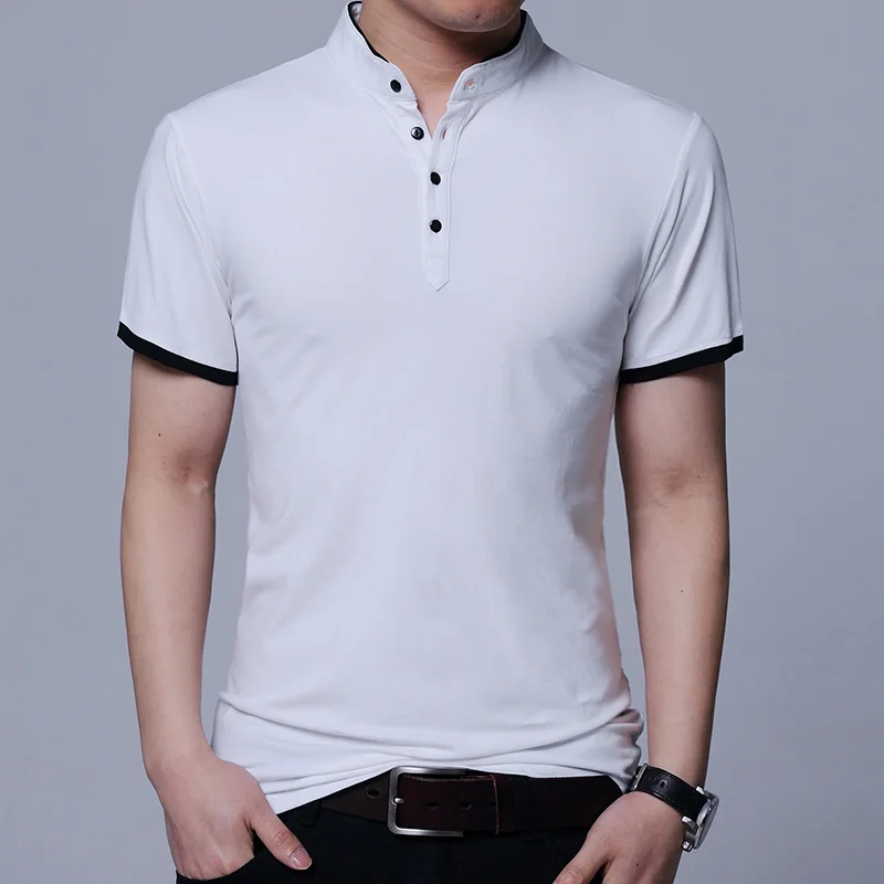 

WW-18082 New 2018 Men Running V neck Men's Slim Solid Color Men's T-shirt,