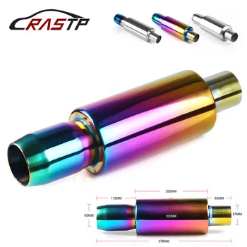 

RASTP - Universal Exhaust Mufflers Stainless Steel Multicolor Exhaust Pipe Length 37.5MM Exhaust tip Muffler RS-CR1005