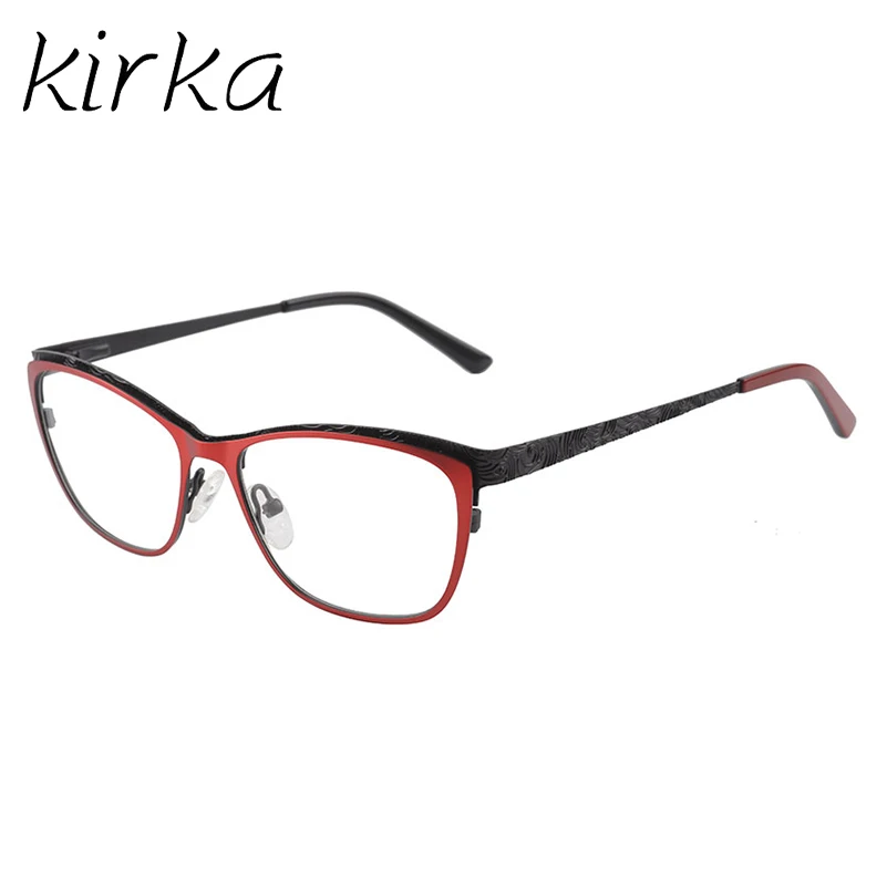 

Kirka Cat Eye Spectacles Glasses Frames Women Metal Optical Glasses Female Eyewear Designer Eyeglass Frame For Women