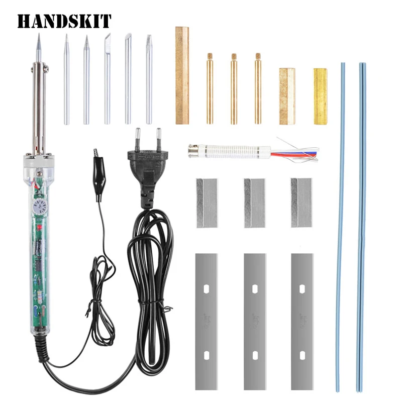 

Handskit Adjustable Glue Soldering Iron 22pcs 100-450 Degree 220V 60W+Blade For Lcd Screen Soldering Iron Refurbish Repair Tool