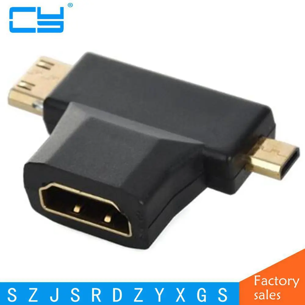 Адаптер 2 в 1 Mini HDMI/Micro HDMI Male to Female поддерживает 3D 4K 60Hz 1080P для камеры GoPro Hero 6 5|hdmi