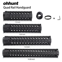 Ohhunt Tactical " 10" 1" 15" Free Float Quad Rail Picatinny Handguard устанавливается на стандартный карабин. Винтовки 223 5,56 AR15 M16