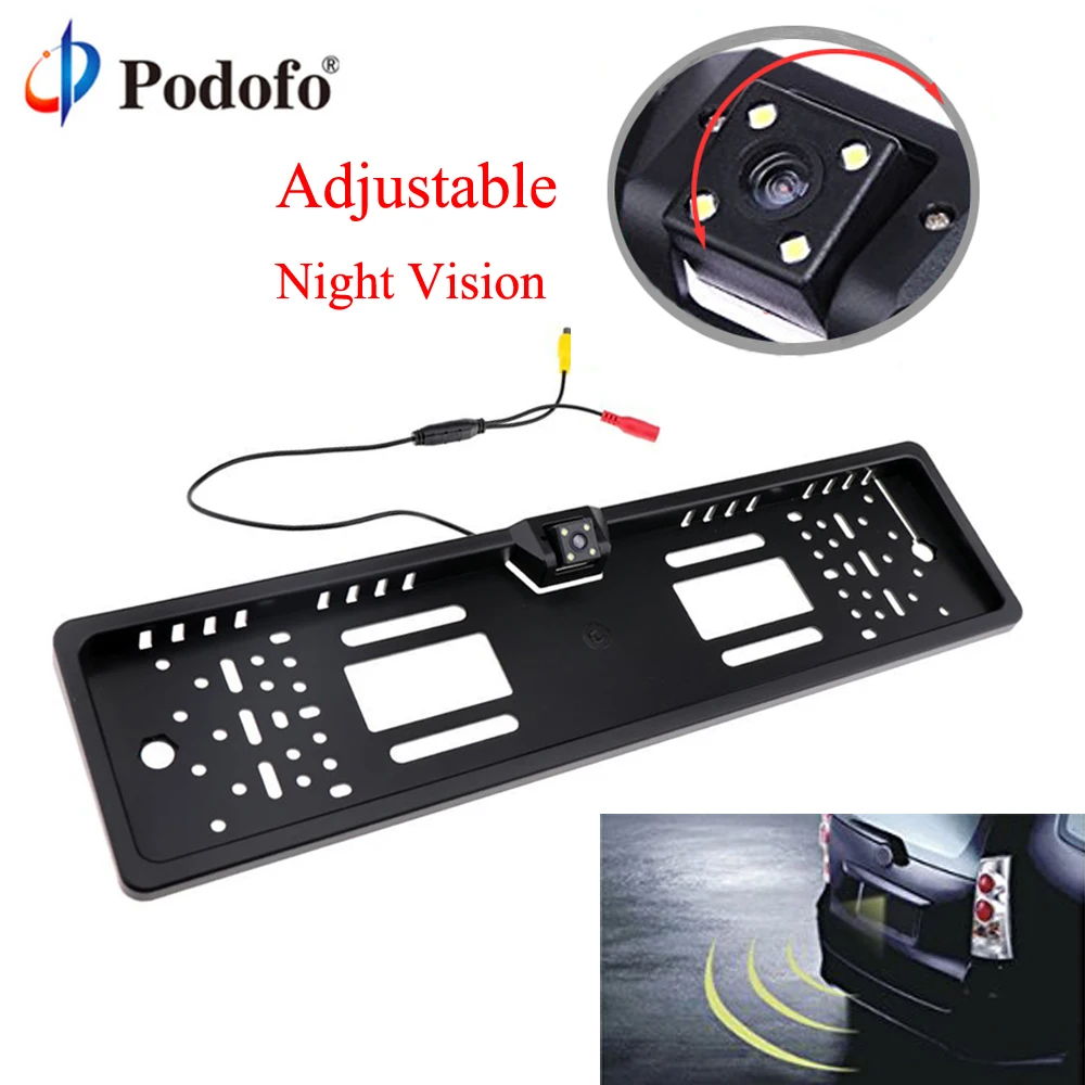 Best Price Podofo Car Rear View Camera EU European Car License Plate