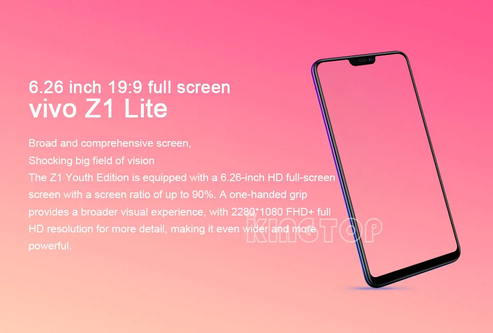 Мобильный телефон vivo Z1 Lite, 6,26 дюймов, 4 Гб ОЗУ, 32 Гб ПЗУ, Восьмиядерный процессор Snapdragon 626, двойная камера, 16.0MP, 3260 мАч, 4G, смартфон