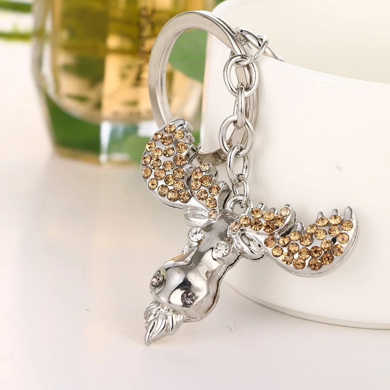 GYWYN2020 Latest Keychain Car Ms. Bags Pendants Women's Gifts Cute Deer Head | Украшения и аксессуары