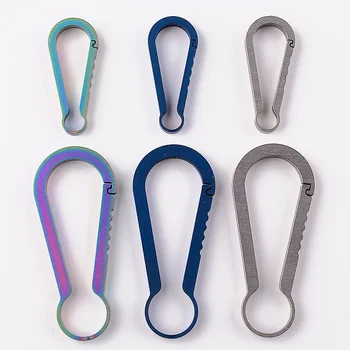 

Titanium Keychain EDC Backpack Buckle Mini Hanging Buckle Large & Small For 25KG Durable Creative Circle Loading Design