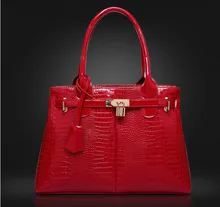 New 2015 Europestyle women zipper leather crocodile luxury tote bags designer handbags high quality sac femme bolsa de festa49