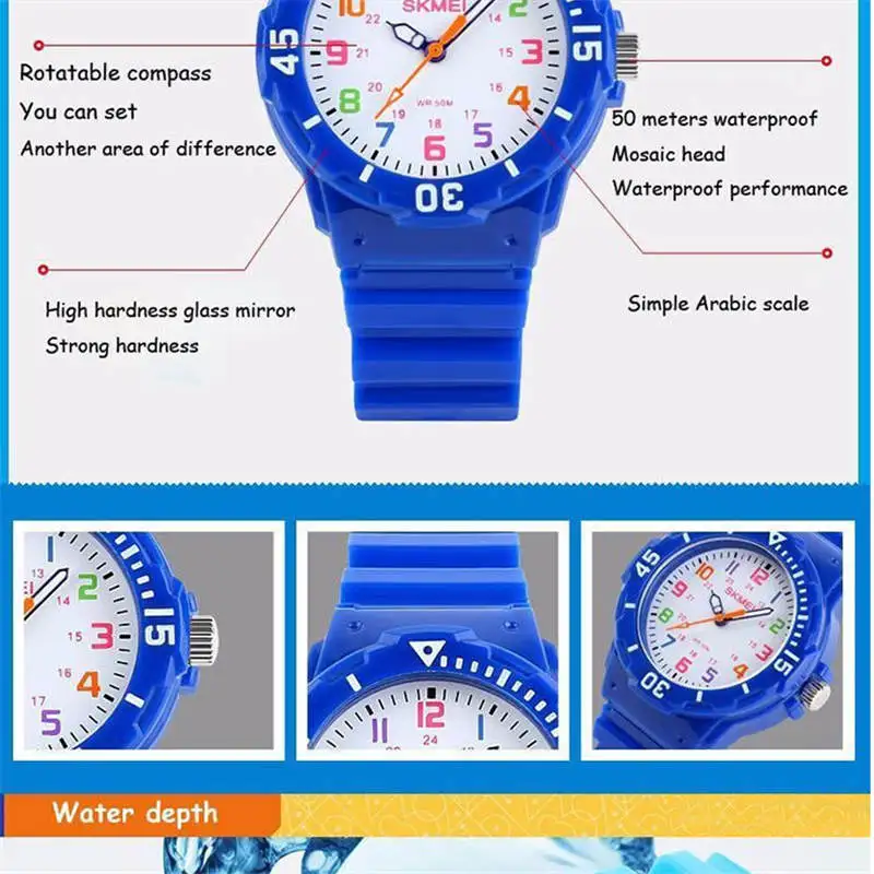 Плавание детей часы желе ребенок часы 50 м Водонепроницаемый наручные часы для мальчиков и девочек часы студенты цифровых часов Элитный