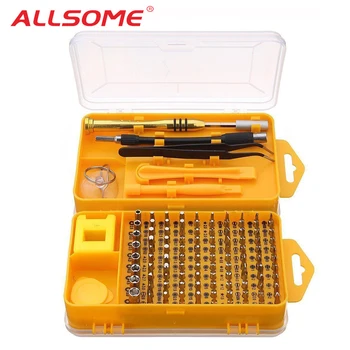 

ALLSOME 110 in 1 Sets Precision Multi Purpose orx Screwdriver Set For Cell Phone Disassemble Watch Glasses Electrical Tools