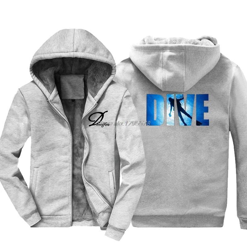 

New Fashion Men Keep Warm Thicken Hoodie Dive Scuba Dive Hoodie Fan Gift Idea Sweatshirt Funny Casual Jacket Streetwear