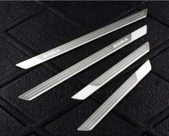 

For Volkswagen Bora 2013 Carbon Fiber Vinyl Sticker Door Sill Scuff Plate car accessories