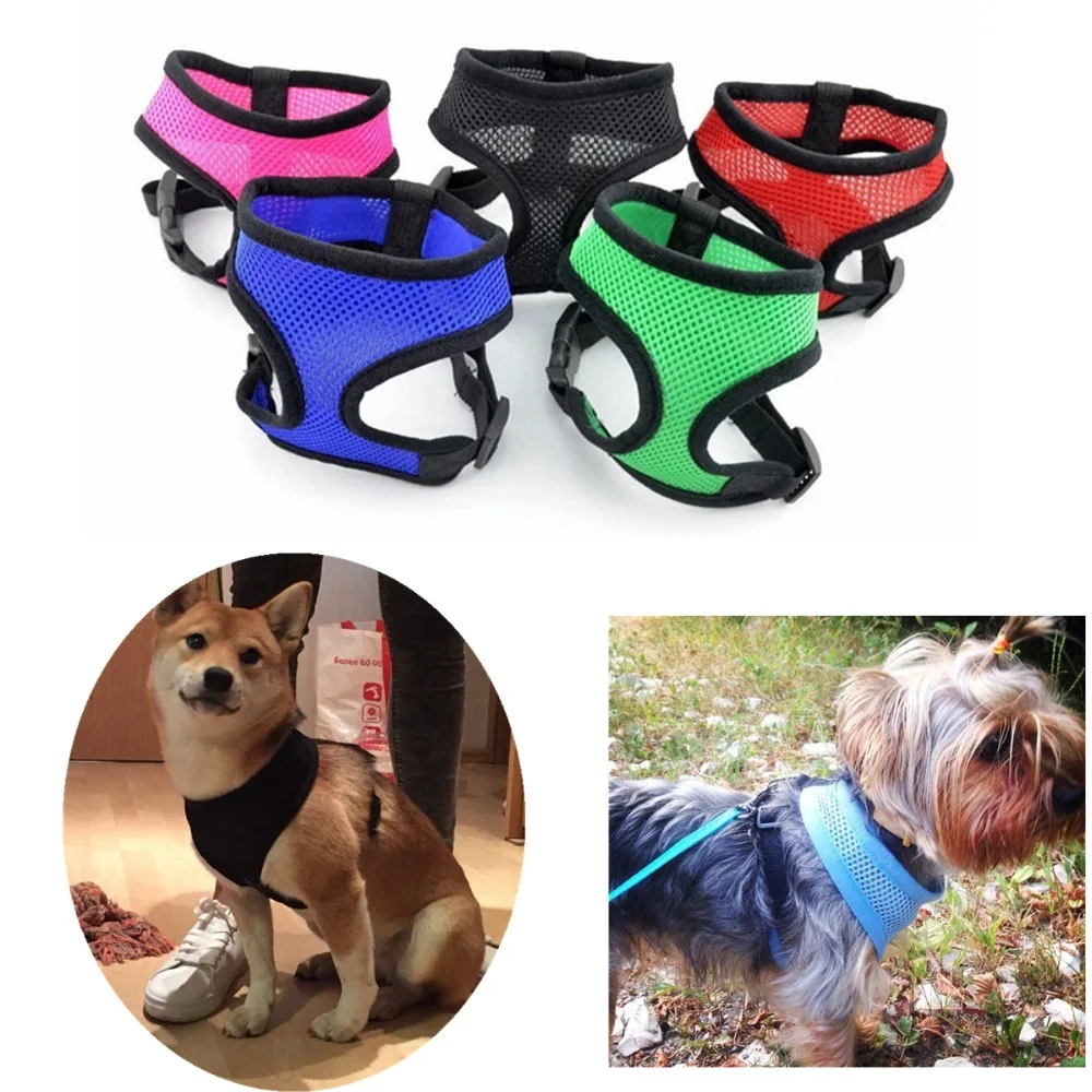 N14 Adjustable Soft Breathable Dog Harness Nylon Mesh Vest Harness for