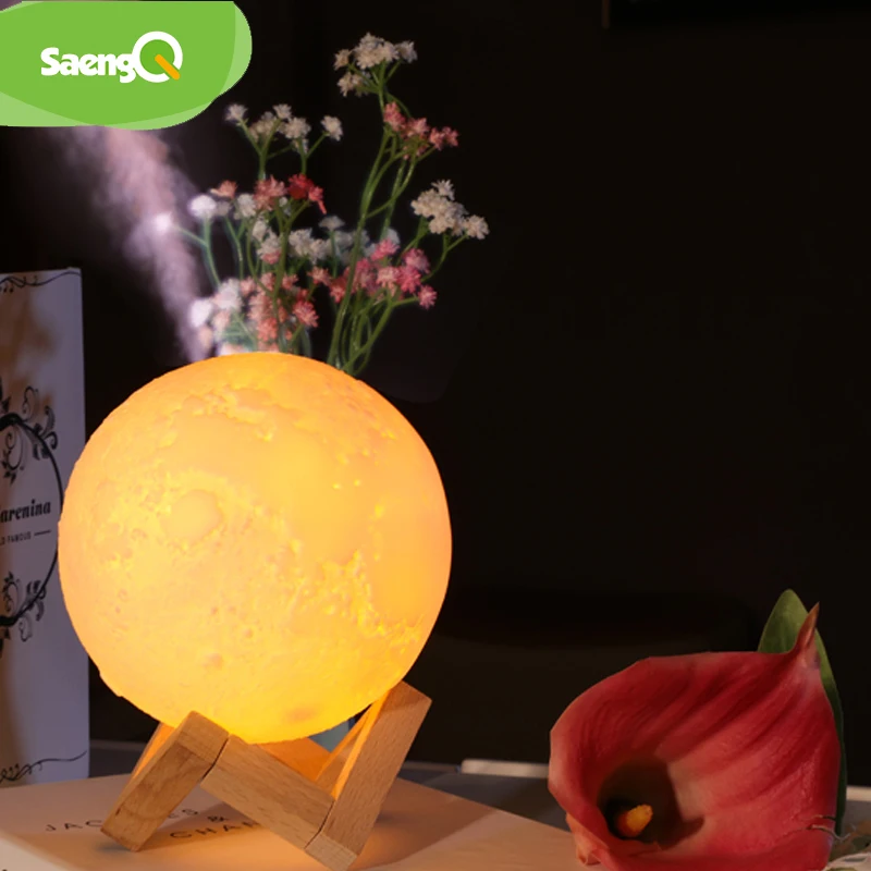 

saengQ USB Air Ultrasonic Humidifier LED Night Light Aromatherapy Essential Oil Aroma Diffuser For Home Mist Maker