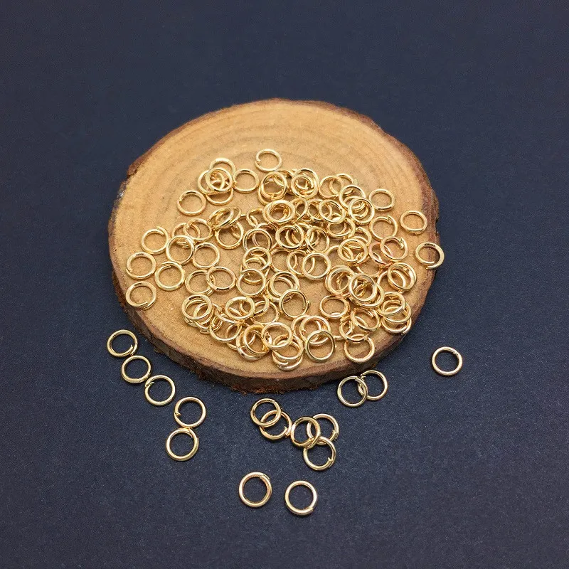 

LEENAHAR-200pcs High Quality Gold Tone Open Jump Rings Jewelry Findings Iron Metal Split Rings For DIY Accessories 5*0.7mm