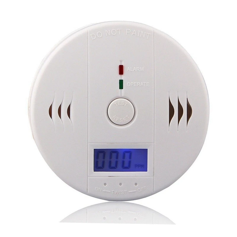 5PCS AA Battery Independent Carbon Monoxide Detector 85Db Warning Test CO Gas Leak Detector For Home Alarm System