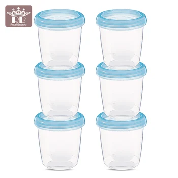 

RealBubee 6pcs 180ml Baby Food Storage Fruit Juice Storage Seal Preservation Cups Box Breast Milk Storage Fresh Cups