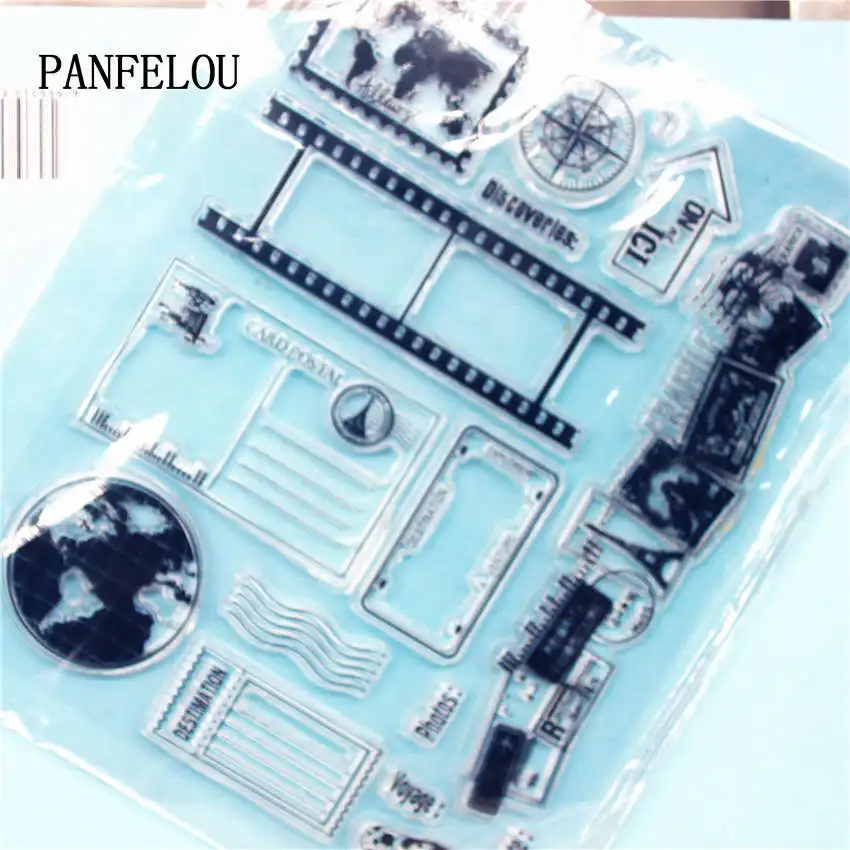

PANFELOU A square dreamy forest Clear Stamp DIY Silicone Seals Scrapbooking/Card Making/Photo Album Decoration Supplies sheets