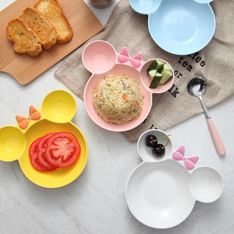 Cute Mickey Children's Ceramic Partition Meal Plate (5)
