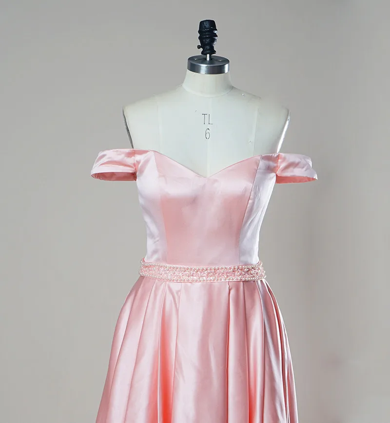 Backless 2017 Mermaid V-neck Short Sleeves Satin Pink Long Women Prom Dresses Prom Gown Evening Dresses Evening Gown (4)
