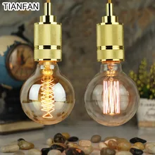8 шт./лот G95 Винтаж Edison ЛАМПЫ E27 220 В 40 Вт Ретро античный Глобус лампы накаливания дизайн Декор свет quad Петли Спирали