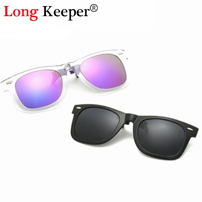 

Long Keeper High Quality Eyeglasses Sunglasses Clip Brand Polarized Lens Men Women Myopia Clips Driving Sun Glasses With Case
