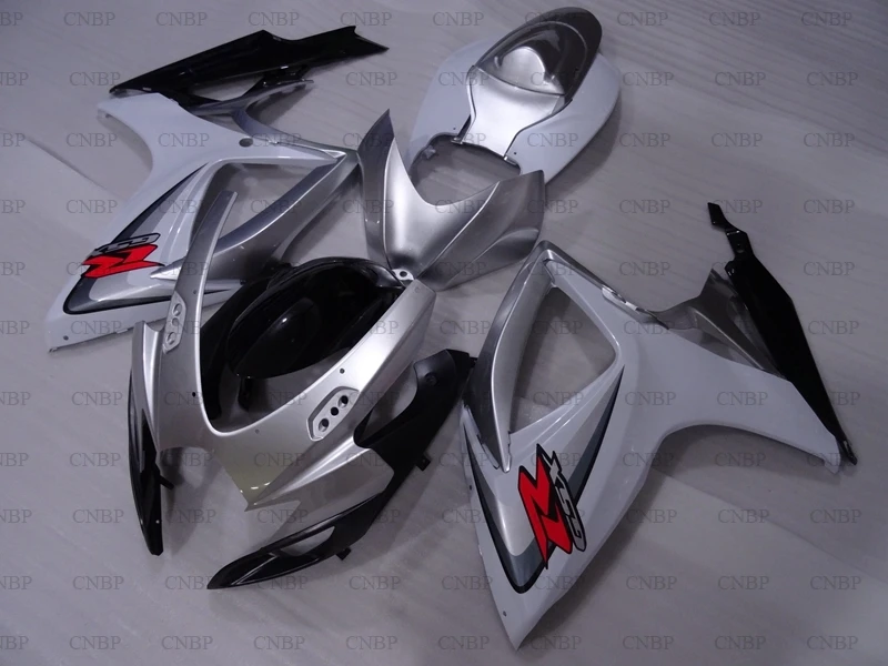 

for Suzuki GSXR750 07 Bodywork GSX R 750 2006 - 2007 K6 Silver White Body Kits GSX R 750 06 Fairing