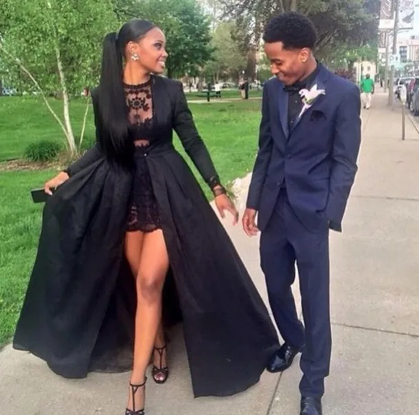 Black High Low Formal Dress