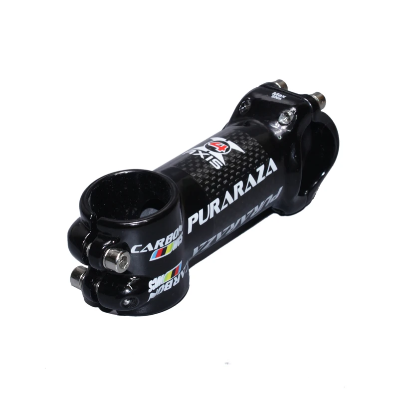 PuraRaza Carbon Handlebar Stem Road Bike 31.8mm Carbon Fiber+ Aluminum MTB Mountain Bicycle Stems 6 Degrees Cycling Parts (2)