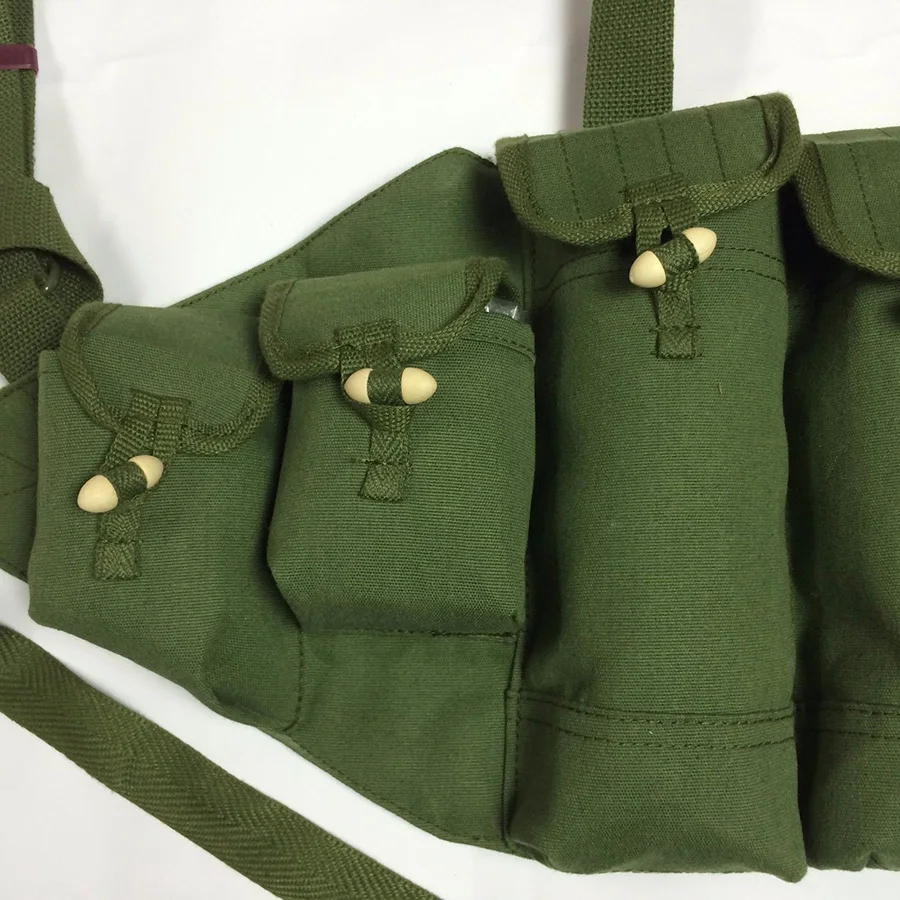 NEW ORIGINAL VIETNAM WAR CHINESE TYPE 56 AK CHEST RIG AMMO BANDOLIER ...