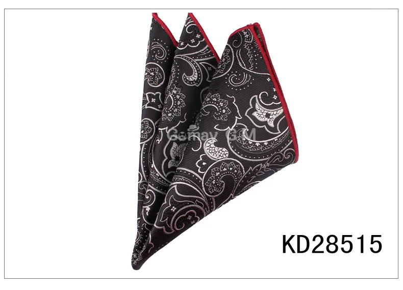 KD28515 Мужские карманные квадратные костюмы, носовые платки для мужчин с цветочным рисунком, мужские носовые платки, повседневный костюм, квадратные носовые платки, полотенца для мужчин, вечерние, 25 см x 25 см - Цвет: KD28515