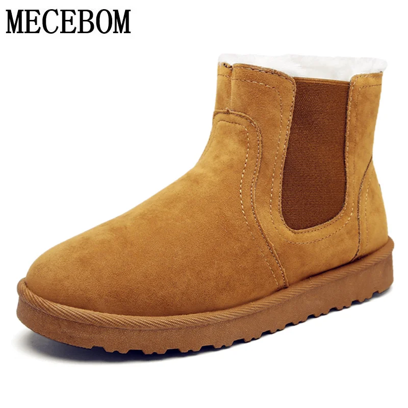 

Winter Men's Snow Ankle Boots Winter Thicken Fur Warm Plush Boots For Male Men Casual Shoes Botas hombre size 36-44 5854m