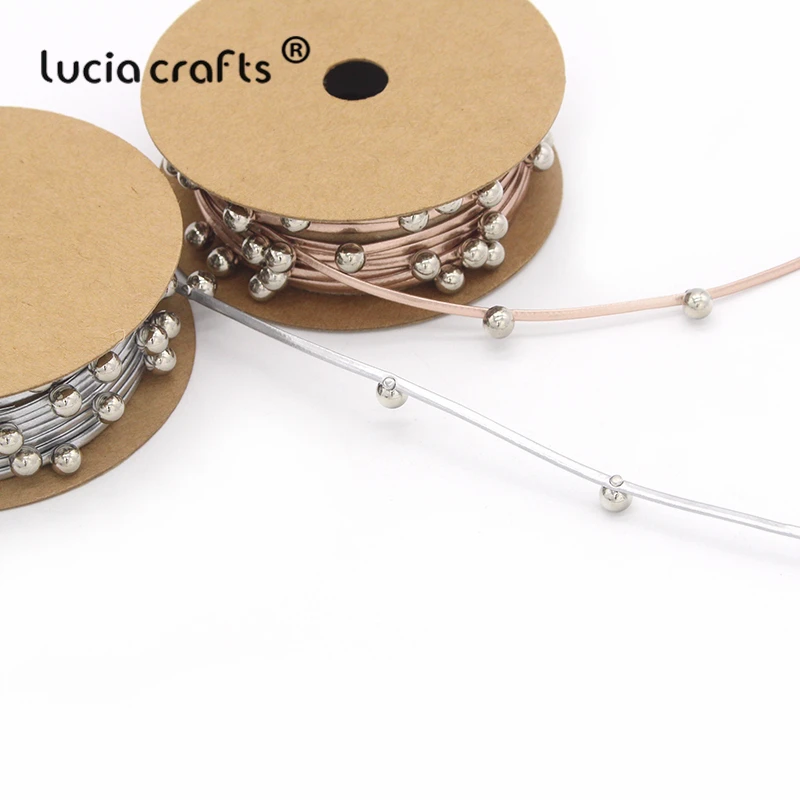 Lucia crafts 2 года/партия мм золотой/серебристый кожаный шнур Graland веревка с Бусины