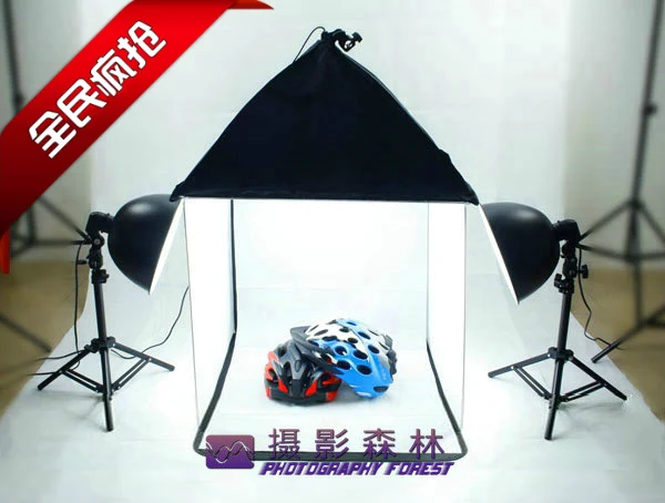 light tent kit studio box set softbox 50cm photography light 4 color background font b PHOTO