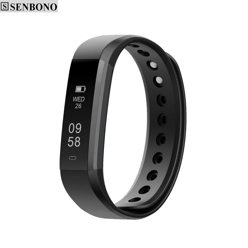 

SENBONO ID115 Bluetooth Sport Smart Wristband support Pedometer Sedentary Remote Camera Anti-lost Alarm Clock Band