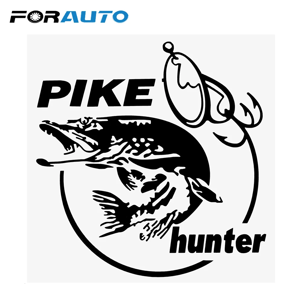 

FORAUTO Car Sticker Creative Fishing Silhouette Pattern for Window Decoration Auto Fish Decals Car-styling 14.5cm*15cm