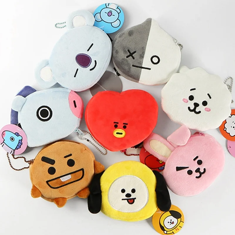 

Hot Sale Bangtan Boys Coin Purse RJ Army Soft K-pop Pouch Doll Plush Bag Women Purse Toy Mini Wallet