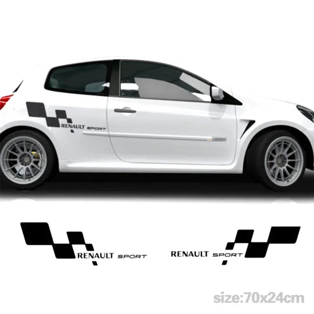 2 шт. для Renault Sports полный комплект полоска гонок по бокам графическая наклейка