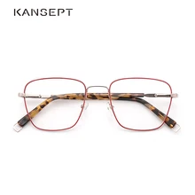 Металлические модные женские оправы для очков Мужская очки квадратные прозрачные линзы женские оправы# S1864C4