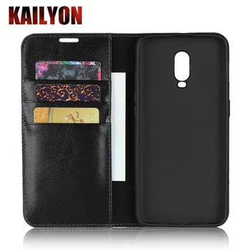 

For one plus 6t Case Luxury Flip Genuine Leather Phone Cove Fundas Para Coque Capa For oneplus 6t